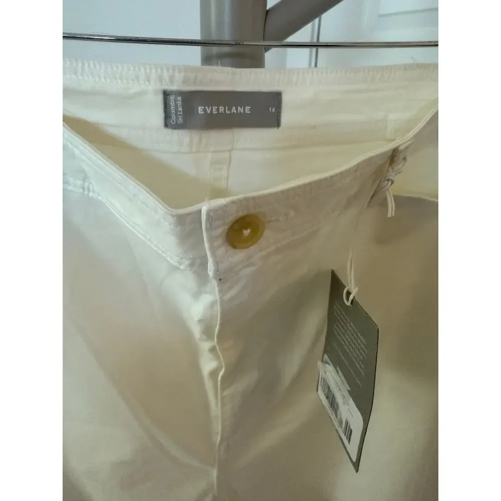 Everlane The Lightweight‎ Straight Leg Crop Off White Size 14